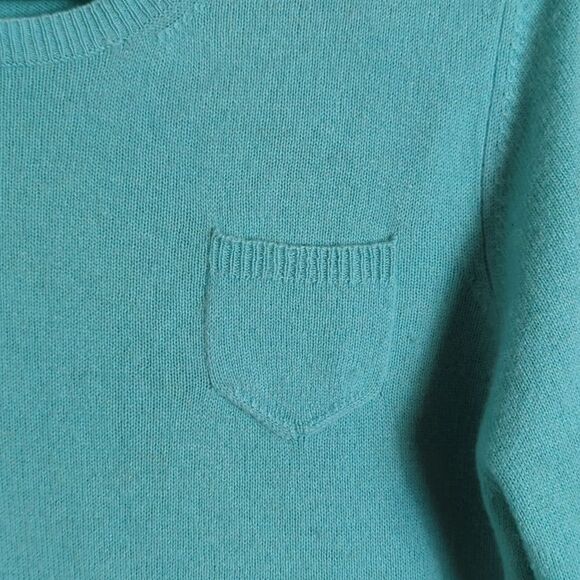 Geneva Cashmere Sweater Size L Aqua - Picture 2 of 4